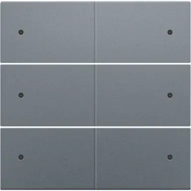 Niko 220-60150 afwerkingsset voor 6-voudige potentiaalvrije drukknop 24 V met LED's blue grey coated