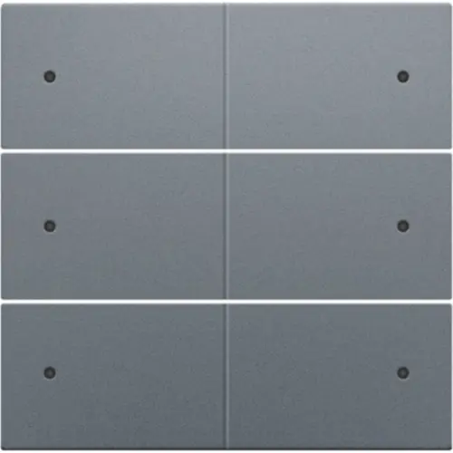 Niko 220-60150 afwerkingsset voor 6-voudige potentiaalvrije drukknop 24 V met LED's blue grey coated