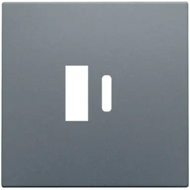 Niko 220-68002 centraalplaat voor dubbele smart USB-A en USB-C lader blue grey coated