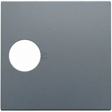 Niko 220-69101 centraalplaat 1-voudig coax alu steel grey coated