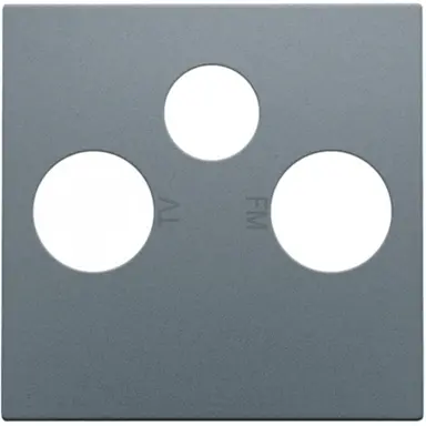 Niko 220-69551 centraalplaat TV/coax/sat 3-voudig blue grey coated