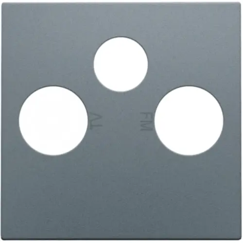 Niko 220-69551 centraalplaat TV/coax/sat 3-voudig blue grey coated