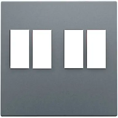 Niko 220-69701 centraalplaat 2-voudig voor stereo luidspreker aansluitdoos blue grey coated