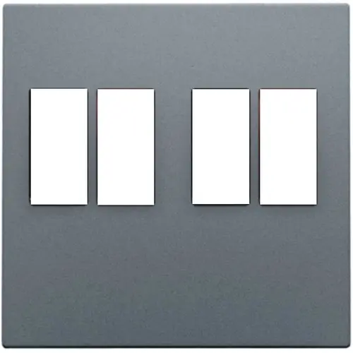 Niko 220-69701 centraalplaat 2-voudig voor stereo luidspreker aansluitdoos blue grey coated