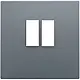 Niko 220-69801 centraalplaat 1-voudig voor mono luidspreker aansluitdoos blue grey coated