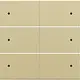 Niko 221-60150 afwerkingsset voor 6-voudige potentiaalvrije drukknop 24 V met LED's gold coated