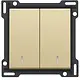 Niko 221-61507 schakelwip 2-voudig met controlevenster gold coated