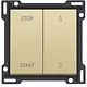 Niko 221-65905 jaloezieknop tbv tweevoudige elektrisch gescheiden schakelaar gold coated