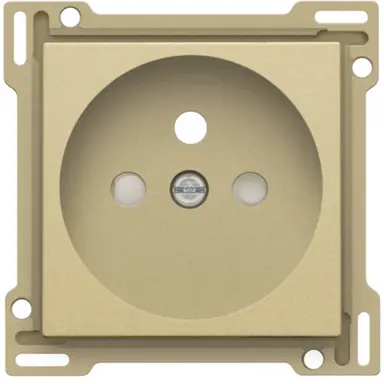 Niko 221-66601 afdekplaat voor wandcontactdoos met penaarde Belgie kindveilig gold coated
