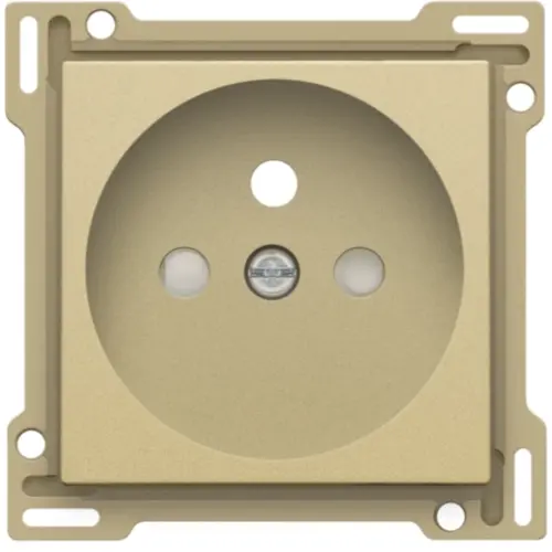 Niko 221-66601 afdekplaat voor wandcontactdoos met penaarde Belgie kindveilig gold coated