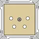 Niko 221-69010 centraalplaat telefoon 4-polig gold coated