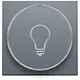 Niko 220-64008 centraalplaat met doorschijnende ring en lamp symbool blue grey coated