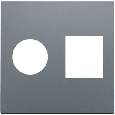 Niko 220-65702 centraalplaat coax en RJ45 blue grey coated