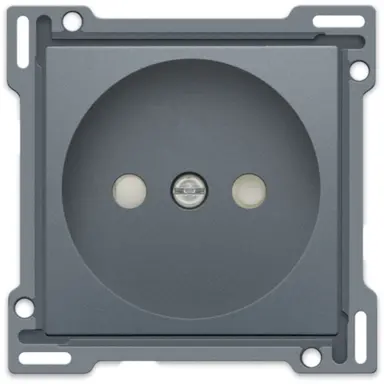 Niko 220-66501 afdekplaat voor wandcontactdoos zonder randaarde blue grey coated