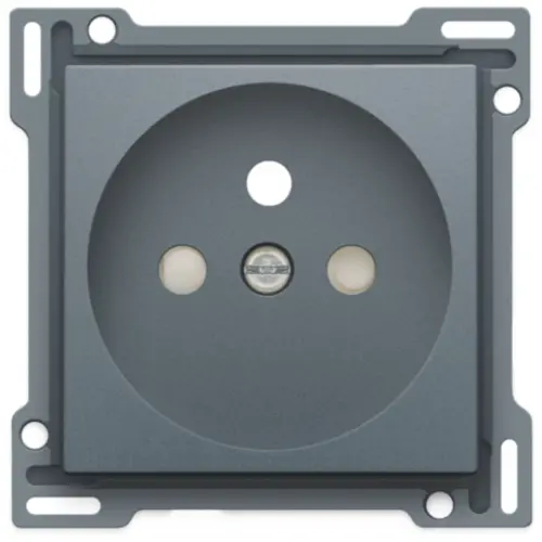 Niko 220-66601 afdekplaat voor wandcontactdoos met penaarde Belgie kindveilig blue grey coated