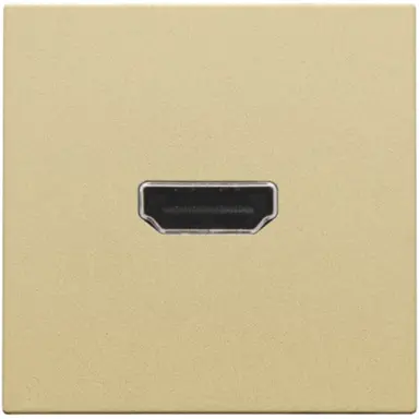 Niko 221-69417 afwerkingsset met HDMI naar HDMI aansluiting gold coated