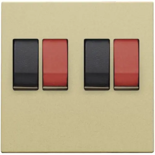 Niko 221-69701 centraalplaat 2-voudig voor mono luidspreker aansluitdoos gold coated