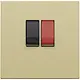 Niko 221-69801 centraalplaat 1-voudig voor mono luidspreker aansluitdoos gold coated