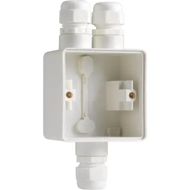 Niko 701-84162 Hydro opbouwbak 1-voudig met boven 2x en onder 1x M20-ingang wit