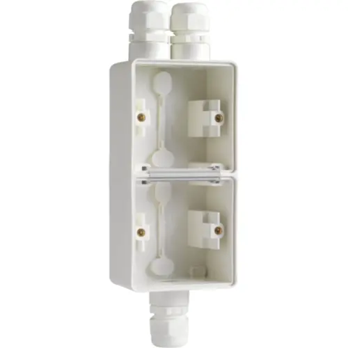 Niko 701-84262 Hydro opbouwbak 2-voudig verticaal met boven 2x en onder 1x M20-ingang wit