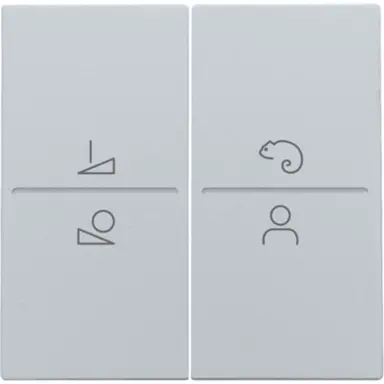 Niko 121-90002 afwerkingsset voor een draadloze schakelaar of een drukknop met 4 bedieningsknoppen en ledsturing sterling coated