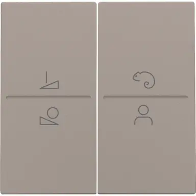 Niko 123-90002 afwerkingsset voor een draadloze schakelaar of een drukknop met 4 bedieningsknoppen en ledsturing bronze coate