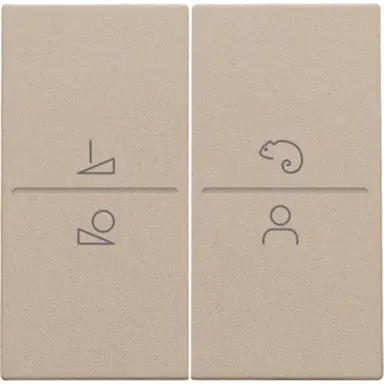 Niko 157-90002 afwerkingsset voor een draadloze schakelaar of een drukknop met 4 bedieningsknoppen en ledsturing champagne coated