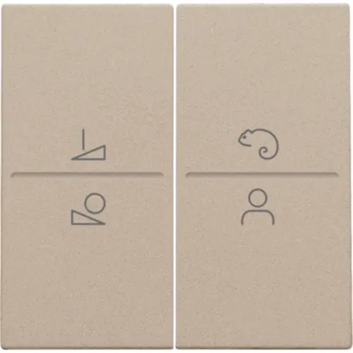 Niko 157-90002 afwerkingsset voor een draadloze schakelaar of een drukknop met 4 bedieningsknoppen en ledsturing champagne coated