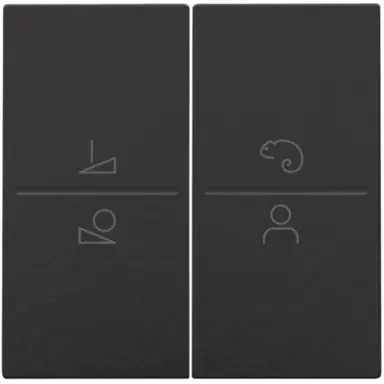 Niko 200-90002 afwerkingsset voor een draadloze schakelaar of een drukknop met 4 bedieningsknoppen en ledsturing piano black coated