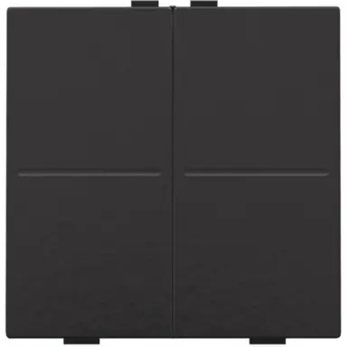 Niko 200-00007 tweevoudige toets voor draadloze schakelaar piano black coated