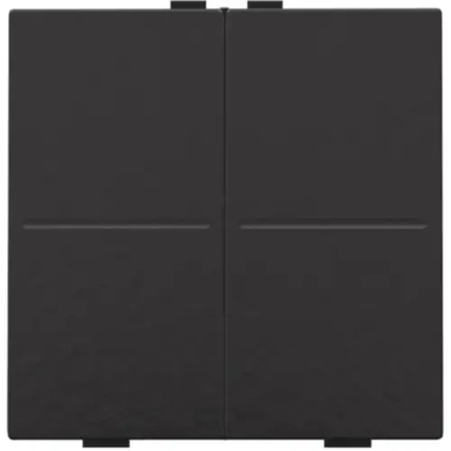 Niko 200-00007 tweevoudige toets voor draadloze schakelaar piano black coated