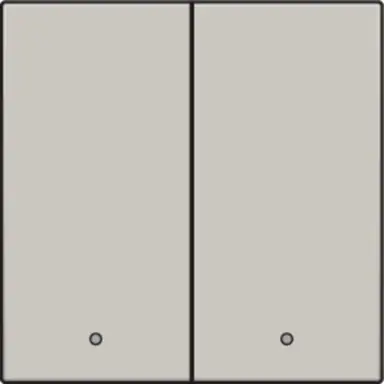 Niko 102-32004 afwerkingsset met lens voor dubbele elektronische schakelaar light grey