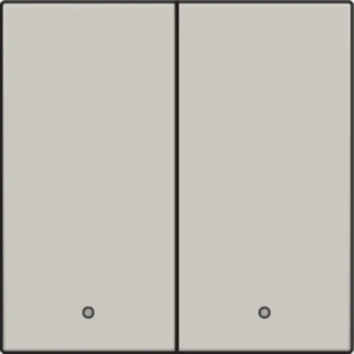 Niko 102-32004 afwerkingsset met lens voor dubbele elektronische schakelaar light grey