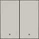 Niko 102-32004 afwerkingsset met lens voor dubbele elektronische schakelaar light grey