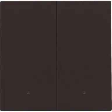 Niko 124-32004 afwerkingsset met lens voor dubbele elektronische schakelaar dark brown coated