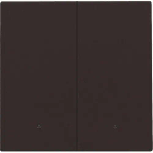 Niko 124-32004 afwerkingsset met lens voor dubbele elektronische schakelaar dark brown coated