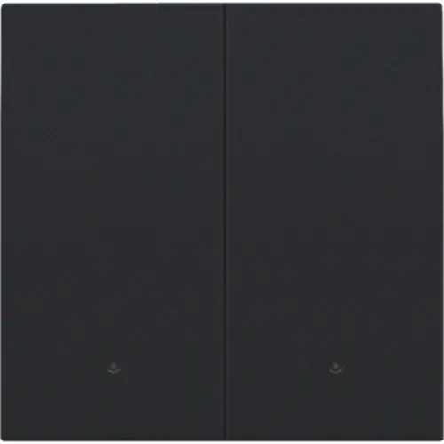 Niko 161-32004 afwerkingsset met lens voor dubbele elektronische schakelaar black coated