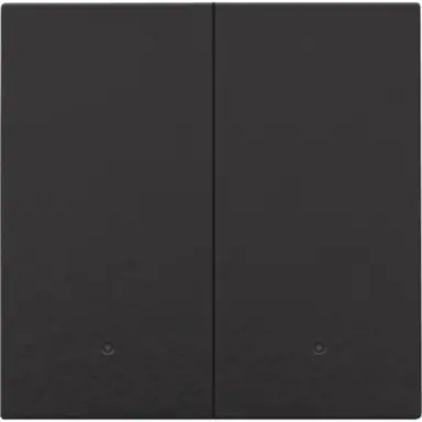 Niko 200-32004 afwerkingsset met lens voor dubbele elektronische schakelaar piano black coated