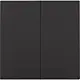 Niko 200-32004 afwerkingsset met lens voor dubbele elektronische schakelaar piano black coated
