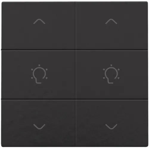 Niko 200-51046 dimbediening 2-voudig met symbool voor Niko Home Control piano black coated