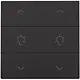Niko 200-51046 dimbediening 2-voudig met symbool voor Niko Home Control piano black coated
