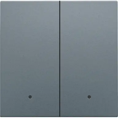 Niko 220-32004 afwerkingsset met lens voor dubbele elektronische schakelaar blue grey coated
