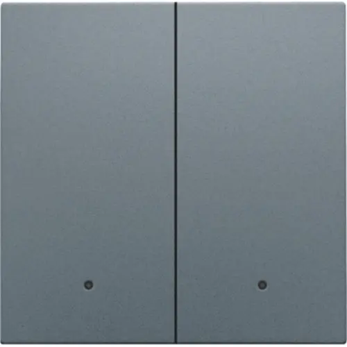 Niko 220-32004 afwerkingsset met lens voor dubbele elektronische schakelaar blue grey coated