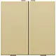 Niko 221-51002 drukknop 2-voudig voor Niko Home Control gold coated
