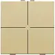 Niko 221-51004 drukknop 4-voudig voor Niko Home Control gold coated