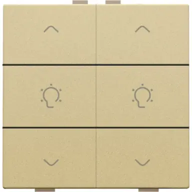 Niko 221-51046 dimbediening 2-voudig met symbool voor Niko Home Control gold coated
