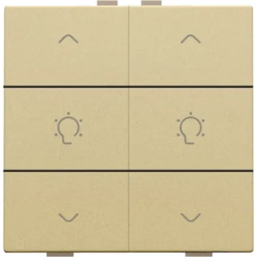 Niko 221-51046 dimbediening 2-voudig met symbool voor Niko Home Control gold coated
