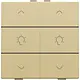 Niko 221-51046 dimbediening 2-voudig met symbool voor Niko Home Control gold coated