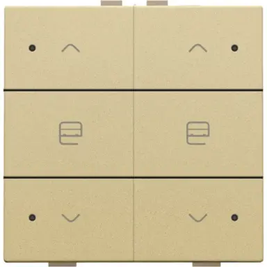 Niko 221-52036 jaloeziebediening 2-voudig met LED voor Niko Home Control gold coated