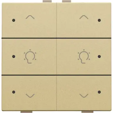 Niko 221-52046 dimbediening 2-voudig met LED en symbool voor Niko Home Control gold coated